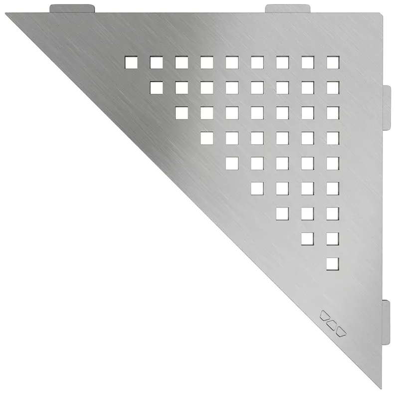Fali polc zuhanypolc Schlüter háromszög 21x21cm négyzet alakú rozsdamentes acél Kedvezményes ár