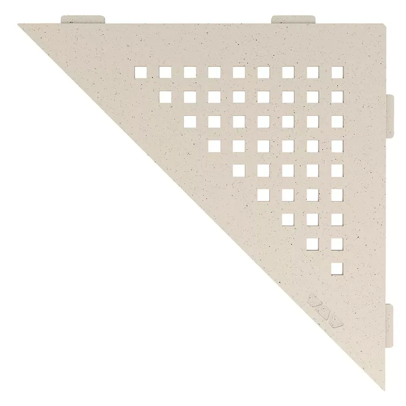 Árcsökkenés Fali polc zuhanypolc Schlüter háromszög 21x21cm négyzet alakú elefántcsont