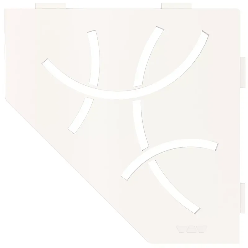 Fali polc zuhanypolc Schlüter 5agon 19,5x19,5cm Curve fehér Szuper akció