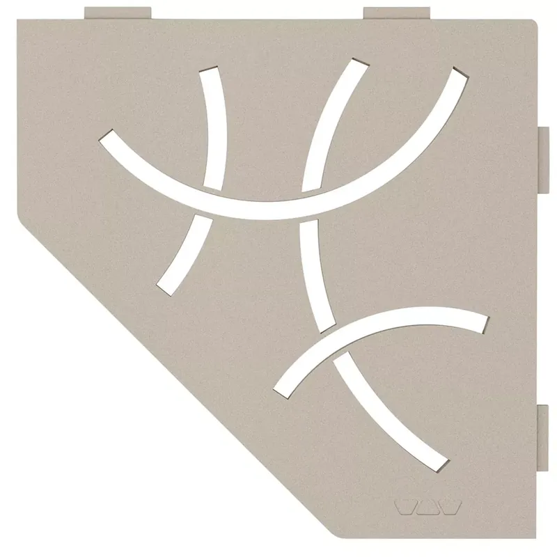 Csak ma Fali polc zuhanypolc Schlüter 5eck 19,5x19,5cm Curve Cream