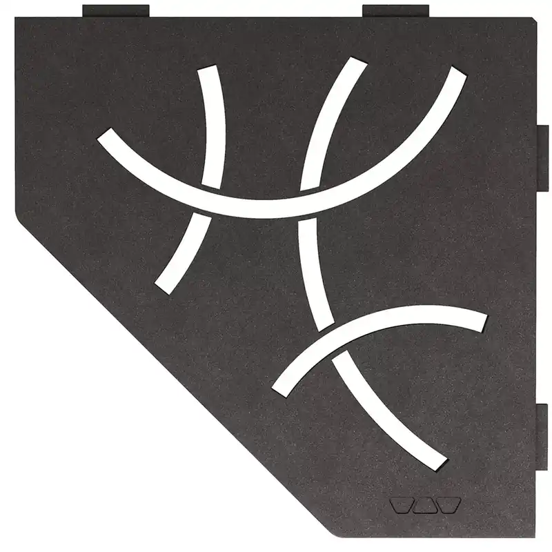 Újdonság Fali polc zuhanypolc Schlüter 5eck 19,5x19,5cm Curve antracit