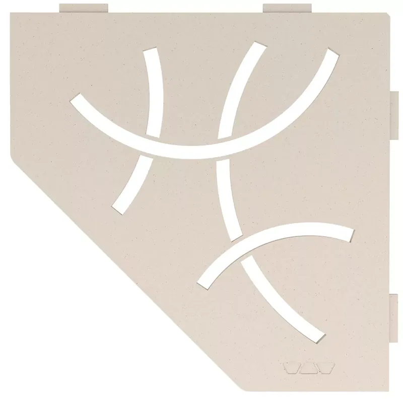 Fali polc zuhanypolc Schlüter 5 sarkos 19,5x19,5 cm ívelt elefántcsont Kiárusítás
