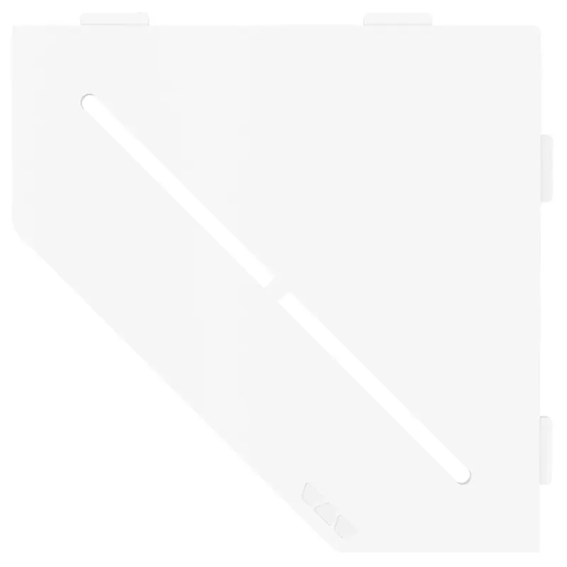 Végkiárusítás Fali polc zuhanypolc Schlüter 5 sarkos 19,5x19,5 cm tiszta fehér