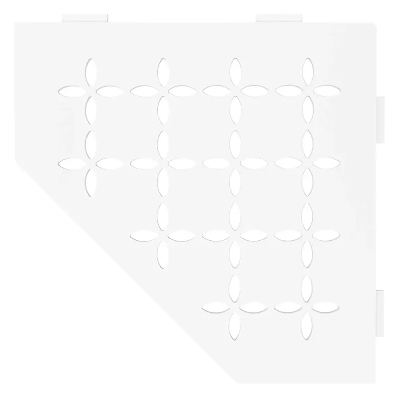 Fali polc zuhanypolc Schlüter 5 sarkos 19,5x19,5 cm virágos fehér Kiárusítás