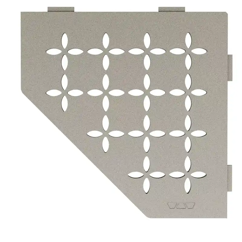 Azonnal elérhető Fali polc zuhanypolc Schlüter 5 sarok 19,5x19,5 cm virágszürke