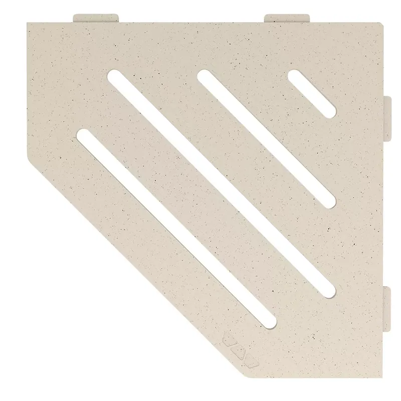 Fali polc zuhanypolc Schlüter 5 sarkos 19,5x19,5 cm hullám elefántcsont Gyors szállítás