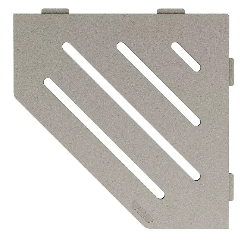 Gyors kiszállítás Fali polc zuhanypolc Schlüter 5 sarkos 19,5x19,5 cm Wave Grey