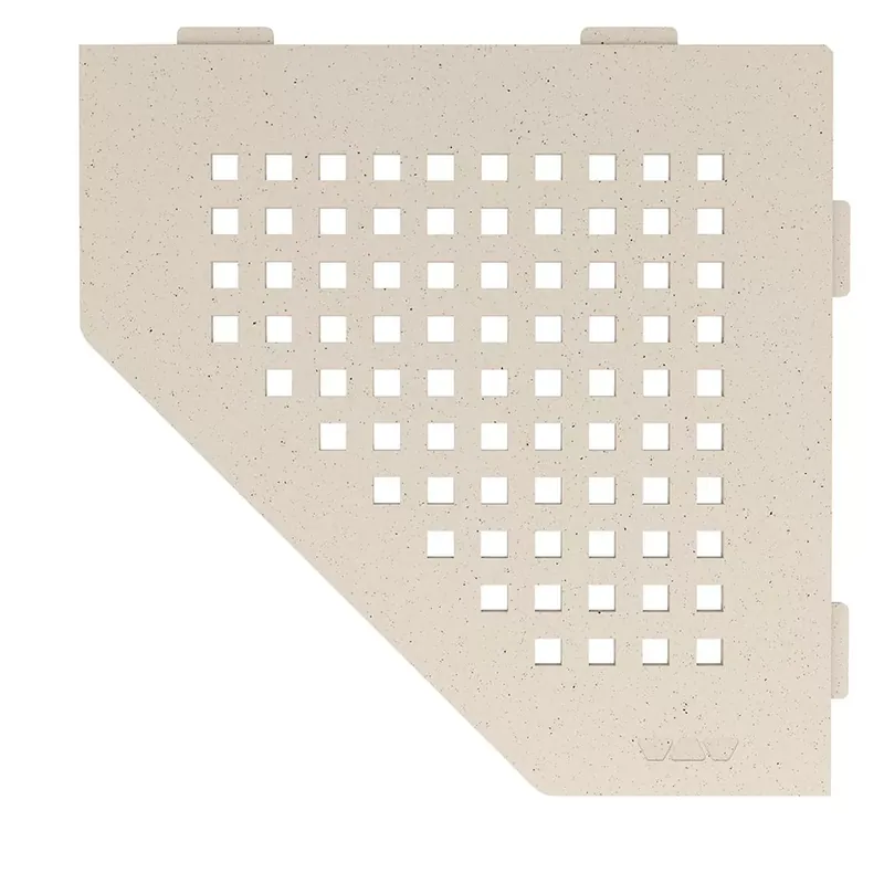 Árcsökkenés Fali polc zuhanypolc Schlüter 5eck 19,5x19,5 cm négyzet alakú elefántcsont