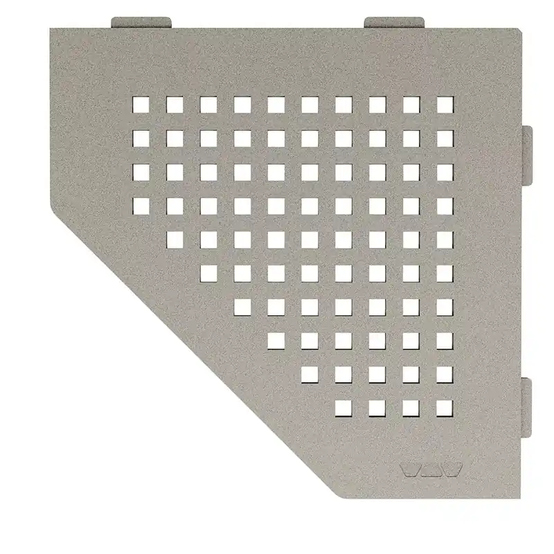 Vedd meg online Fali polc zuhanypolc Schlüter 5eck 19,5x19,5 cm szögletes szürke