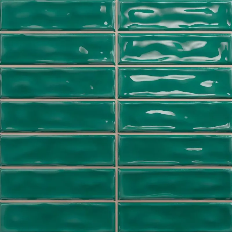 Bestseller Fali Csempe Verbania Rúd Csillogó Hullámos Zöld 20x20cm