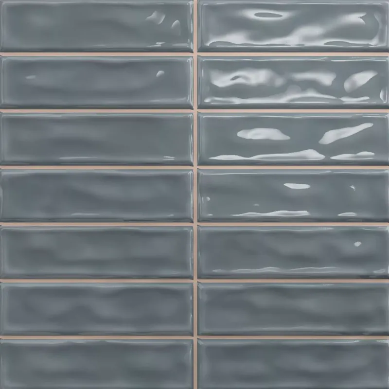 Fali Csempe Verbania Rúd Csillogó Hullámos Kék 20x20cm Azonnali szállítás