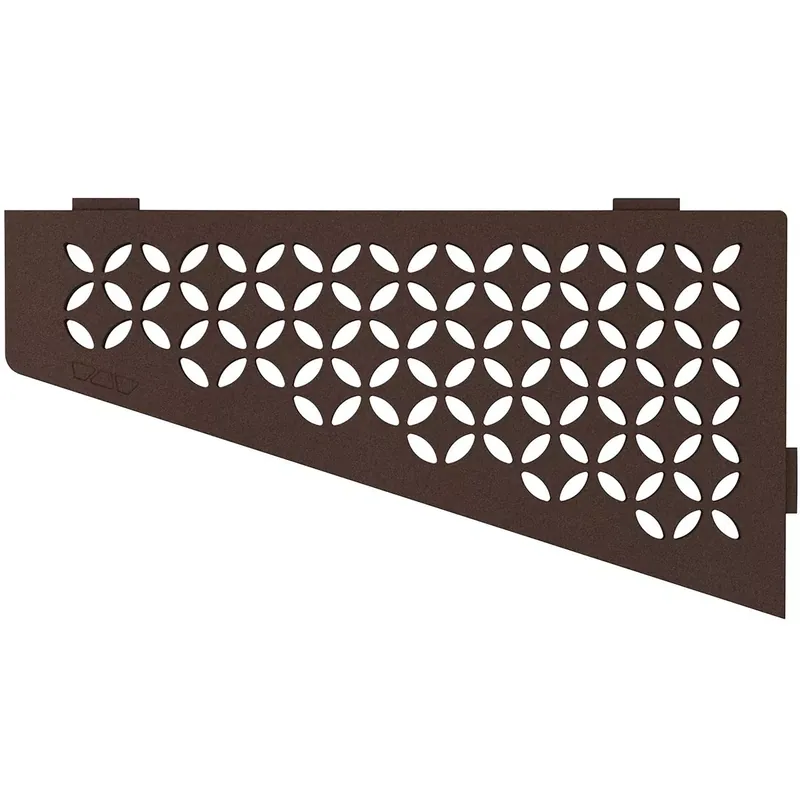 Alacsony ár Fali polc zuhanypolc Schlüter négyzet 15,4x29,5cm virágos bronz