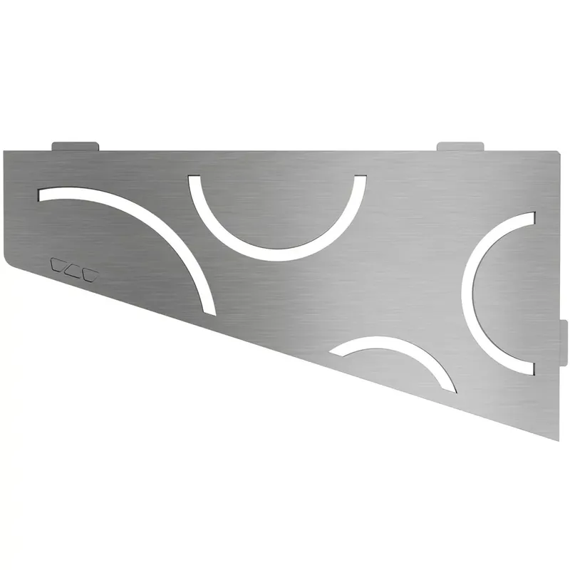 Fali polc zuhanypolc Schlüter square 15,4x29,5cm Curve ezüst Biztonságos vásárlás
