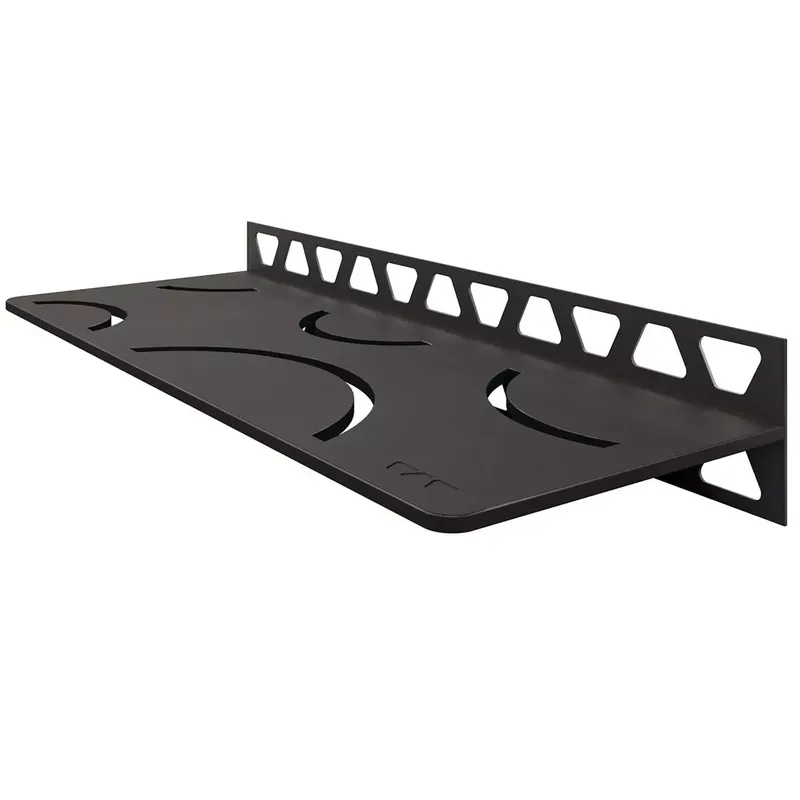 Zuhanypolc fali polc Schlüter téglalap 30x11,5cm Curve antracit Kedvezményes ár
