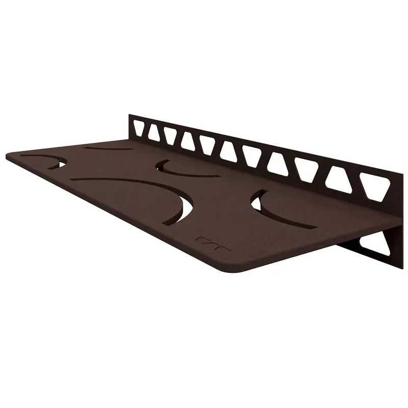 Zuhanypolc fali polc Schlüter téglalap 30x11,5cm íves bronz Kiárusítás