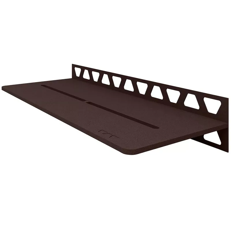 Zuhanypolc fali polc Schlüter téglalap 30x11,5cm tiszta bronz Azonnal elérhető