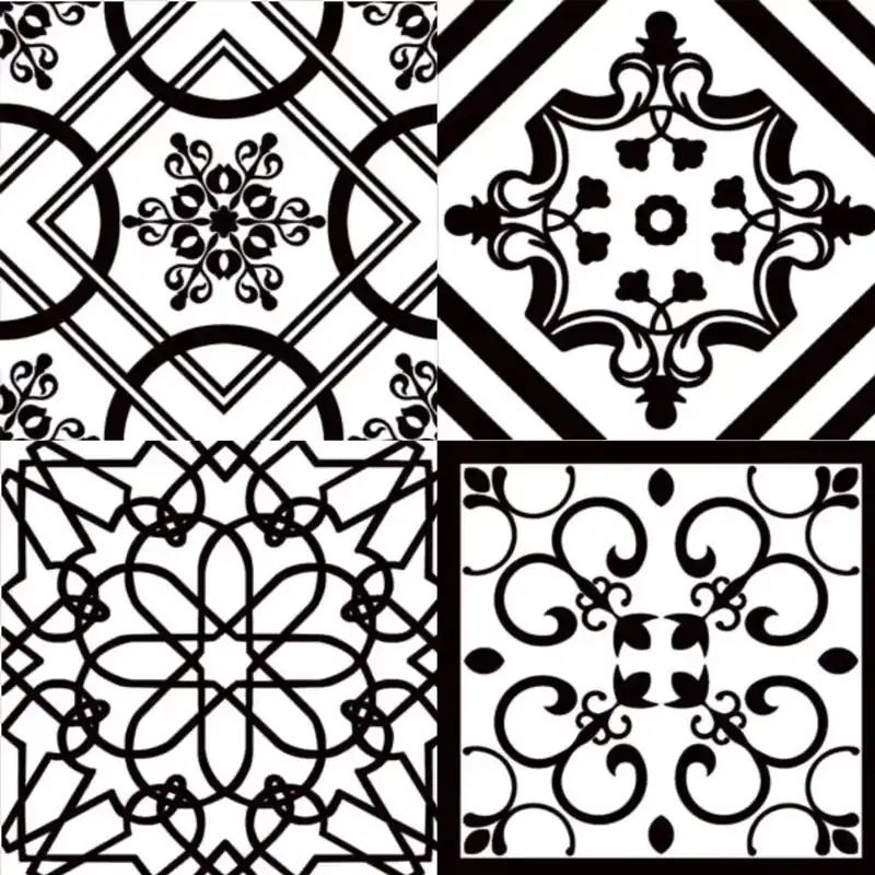 Expressz kézbesítés Porcelán Kőedény Csempék Ravello Fekete Fehér 22,5 x 22,5cm
