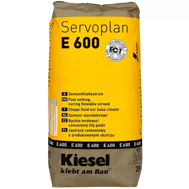 Cementfolyó esztrich Kiesel Servoplan E 600 20 kg Azonnali szállítás