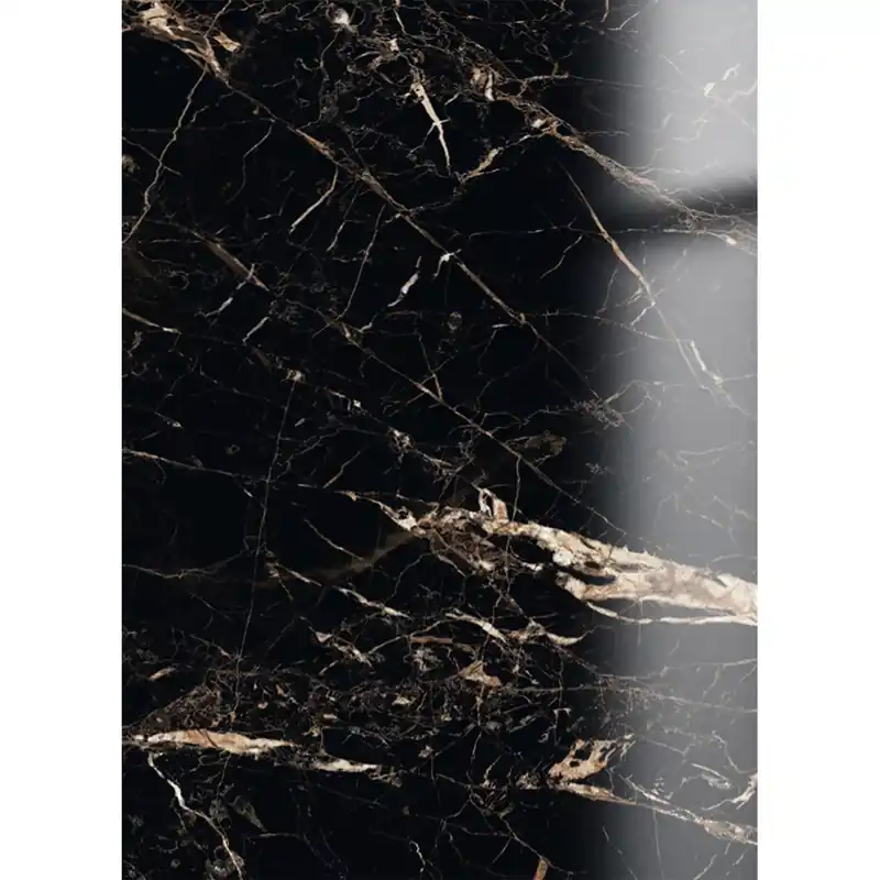 Kiárusítás Minta Padlólapok Trento Márvány Megjelenés Fekete Arany Csiszolt Csillogó 60x120cm