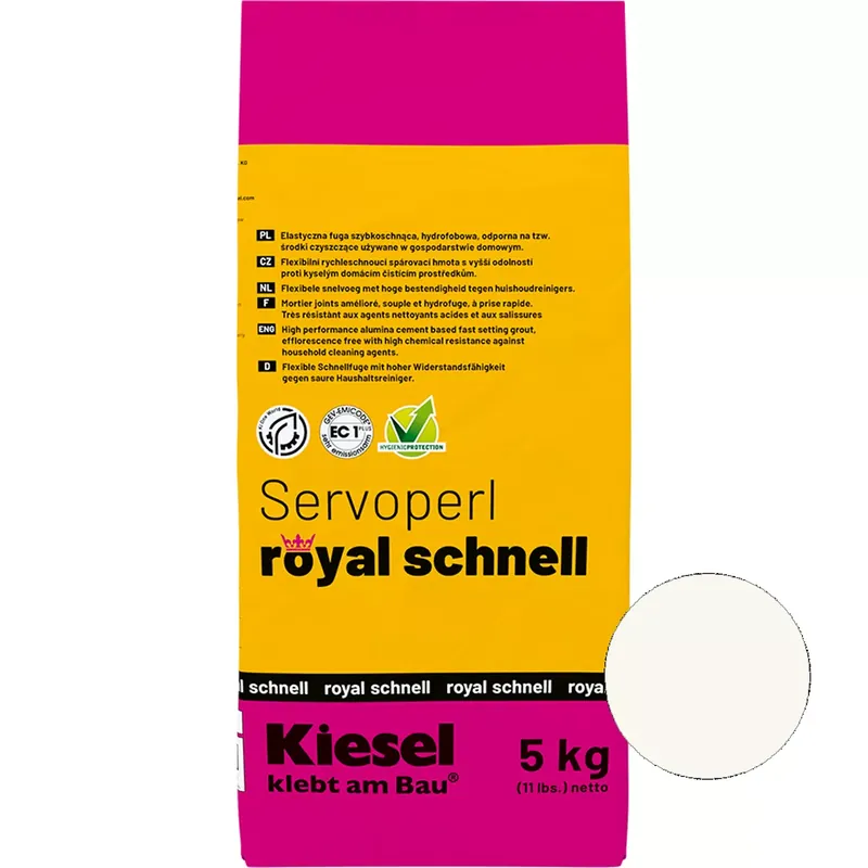 Árcsökkenés Fugakeverék Servoperl Royal Quick White 5 kg
