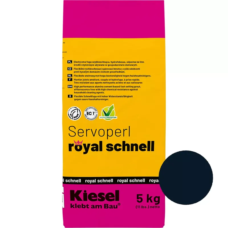 Legjobb ár Fugakeverék Servoperl Royal Quick Velvet Black 5 kg