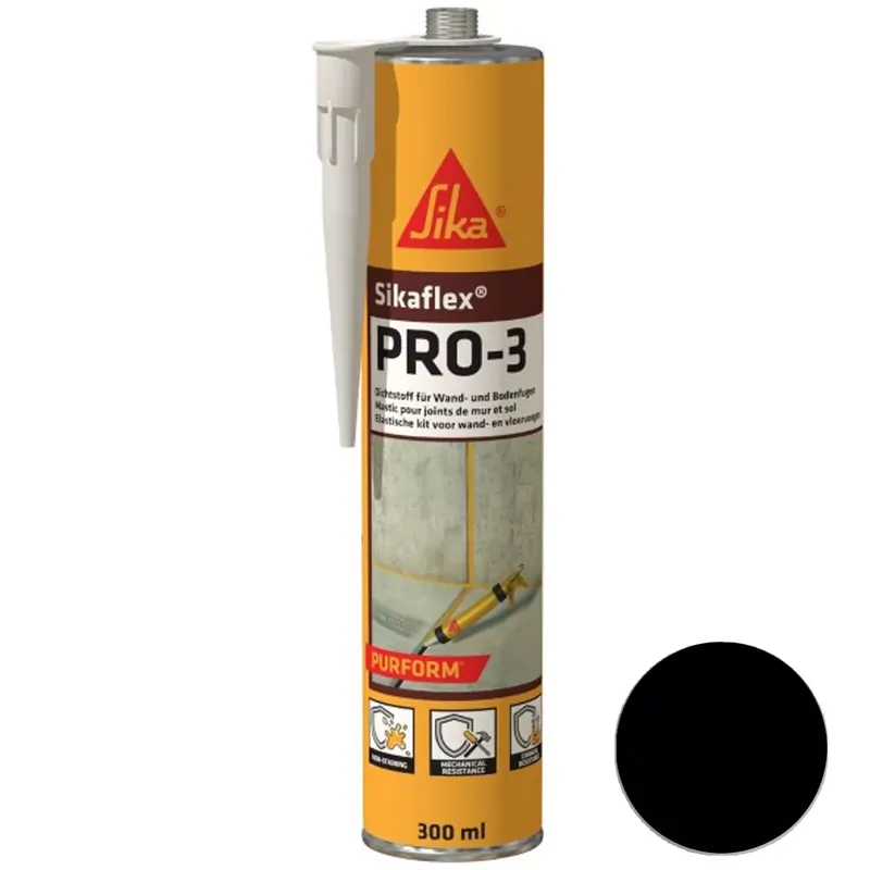 Fugatömítő Sikaflex Pro-3 Purform Black 300 ml Végkiárusítás