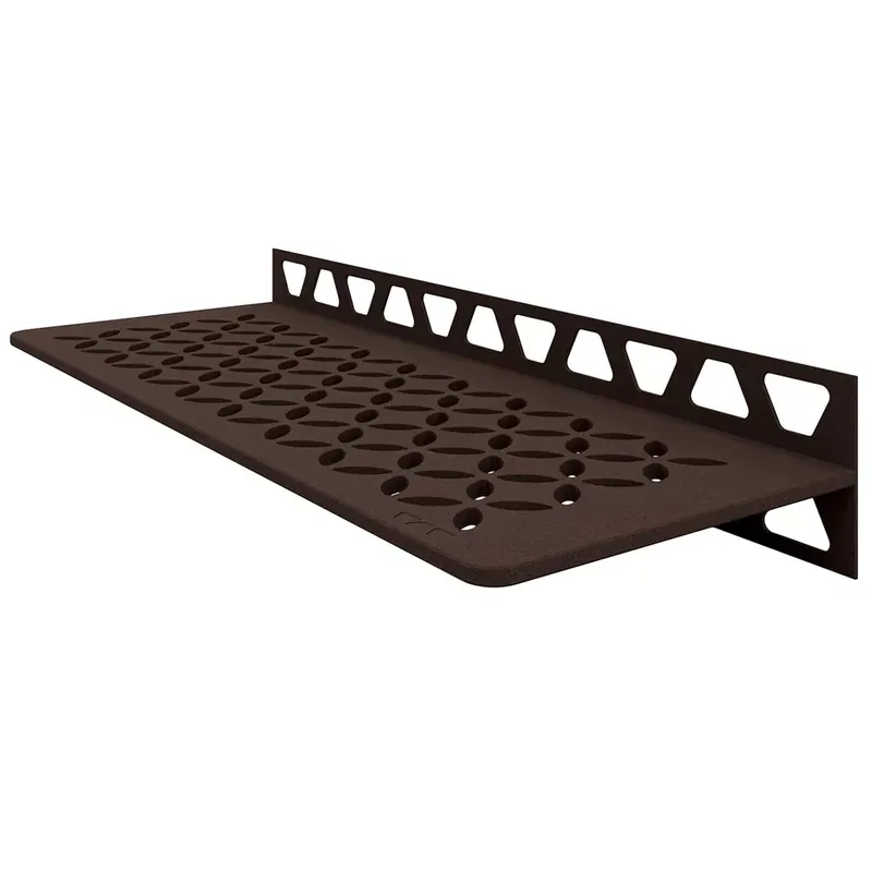 Zuhanypolc fali polc Schlüter téglalap 30x11,5cm virágos bronz Olcsó
