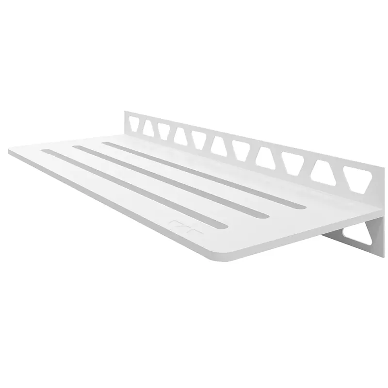 Akciós ár Zuhanypolc fali polc Schlüter téglalap 30x11,5cm hullám fehér