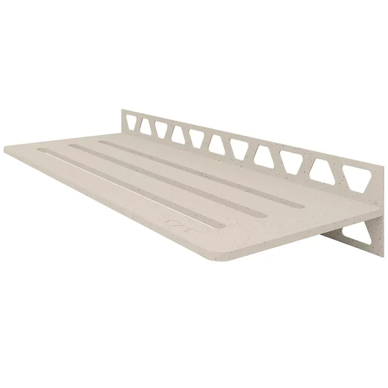 Gyors szállítás Zuhanypolc fali polc Schlüter téglalap 30x11,5cm hullám elefántcsont