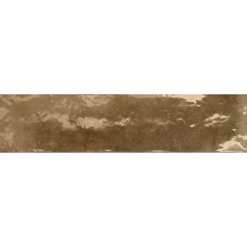 Népszerű Fali Csempe Laguna Csillogó Hullámos Barna 6x24cm
