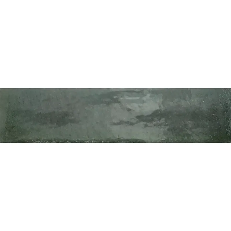 Prémium Fali Csempe Laguna Csillogó Hullámos Sötétzöld 6x24cm