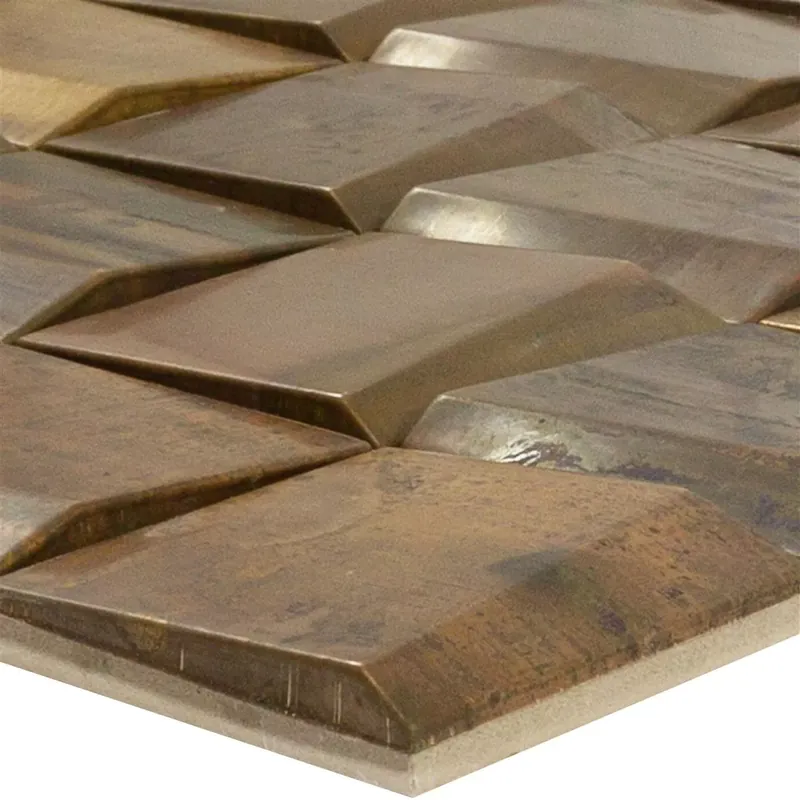 Fém Réz Mozaik Csempe Copperfield 3D 48x48mm Kedvezményes ár