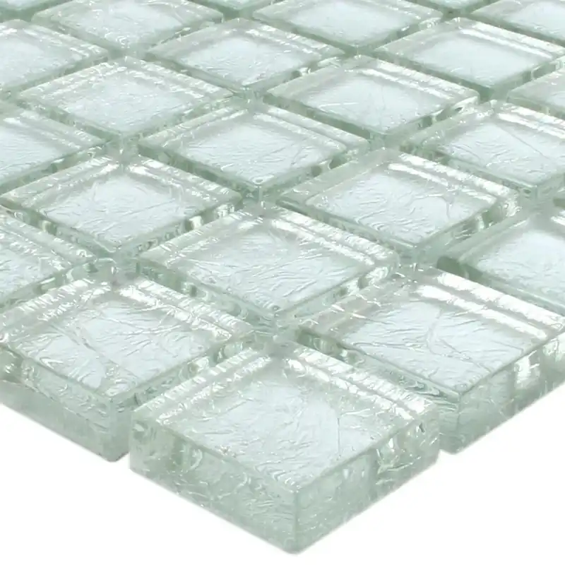 Mozaik Csempe Üveg Lucca Ezüst 23x23x8mm Utolsó esély