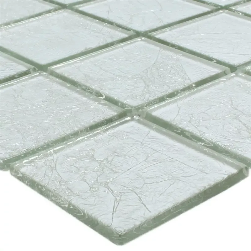 Alacsony ár Mozaik Csempe Üveg Lucca Ezüst 48x48x4mm