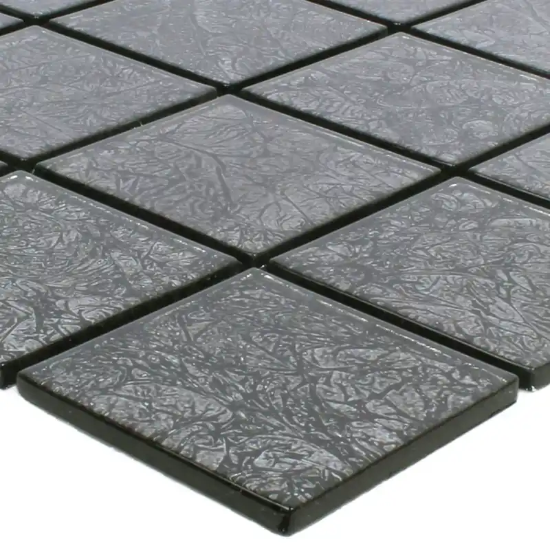 Expressz kézbesítés Mozaik Csempe Üveg Kandila Fekete 48x48x4mm