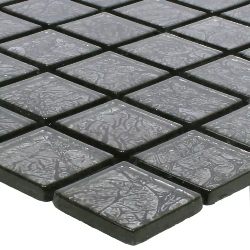 Kedvezményes ár Mozaik Csempe Üveg Kandila Fekete 23x23x4mm