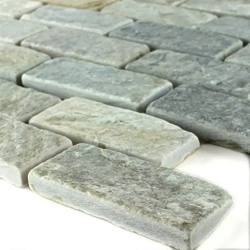 Gyors kiszállítás Mozaik Csempe Kvarcit Bézs Szürke 29x71mm