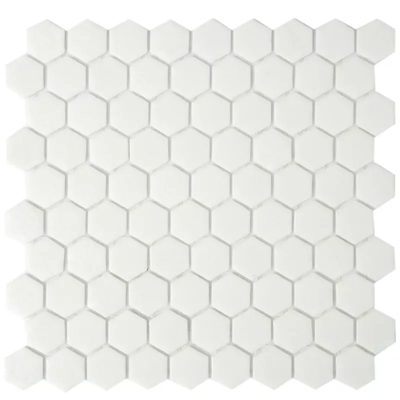 Üvegmozaik Csempék Trend-Vi Hexagonal 160 Fehér Biztonságos fizetés