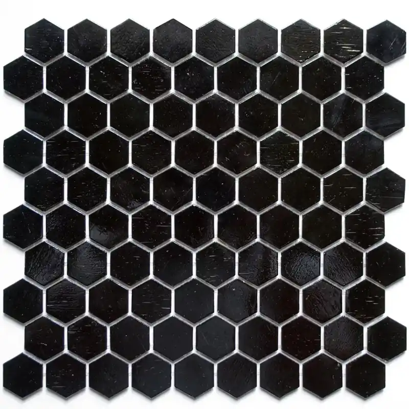 Különleges ajánlat Üvegmozaik Csempék Trend-Vi Hexagonal 208 Fekete