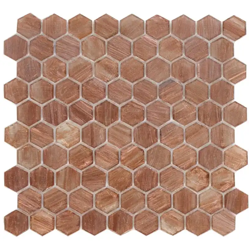 Üvegmozaik Csempék Trend-Vi Hexagonal 222 Réz Barna Utolsó esély