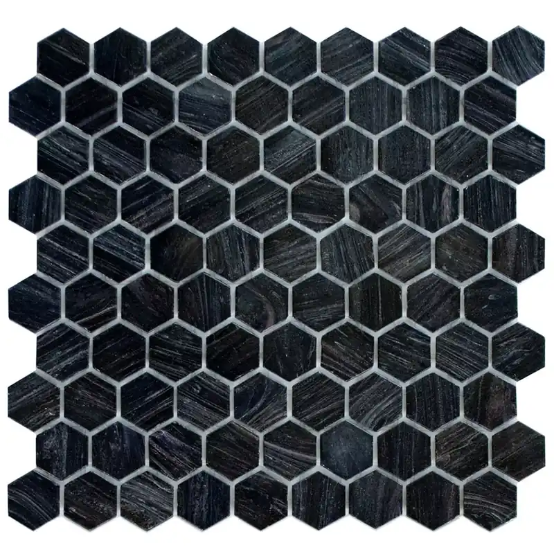 Üvegmozaik Csempék Trend-Vi Hexagonal 260 Antracit Népszerű