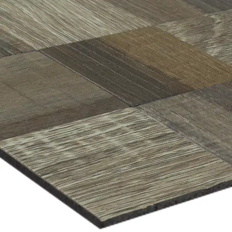 Muster von Metall Mosaikfliese Selbstklebend Holzoptik Skypia Braun Beige Akció