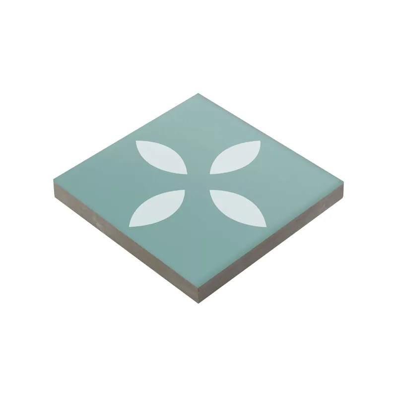 Vedd meg online Porcelán Kőedény Csempék Genexia Decor Türkiz Rosone 4,6x4,6cm