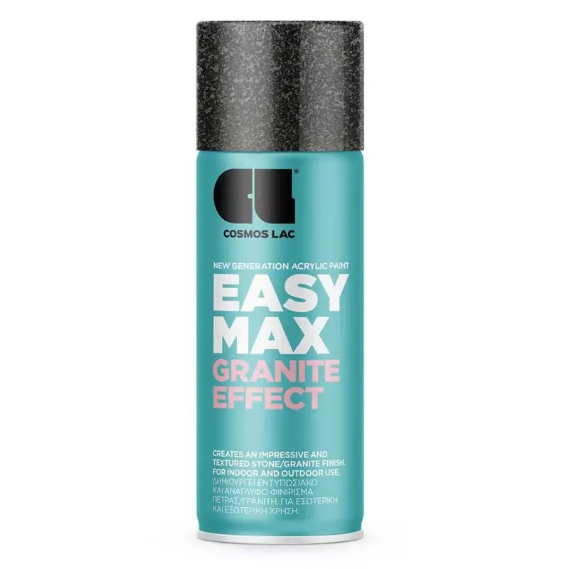 Újdonság Cosmos Lac Spray Easy Max gránit effect fekete N933 fújható festék spray 400ml