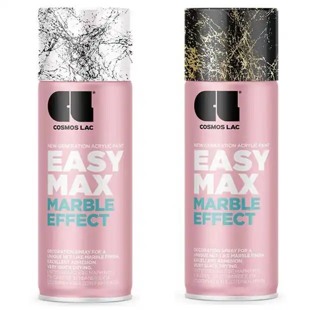 Kihagyhatatlan ajánlat Cosmos Lac Spray Easy Max márvány effect fekete N921fújható festék spray 400ml