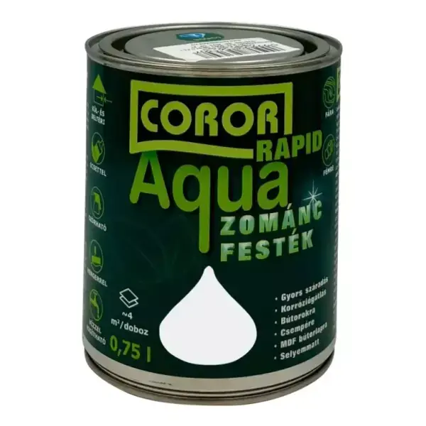 Szezonális akció Coror Rapid Aqua zománcfesték RAL7035 szürke 0,75 l