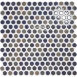 Szezonális akció Realonda Penny Glossy Blue Mix 31X31 I.o