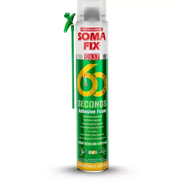 Biztonságos vásárlás SomaFix Professional S937 60 másodperces 2az1-ben ragasztóhab