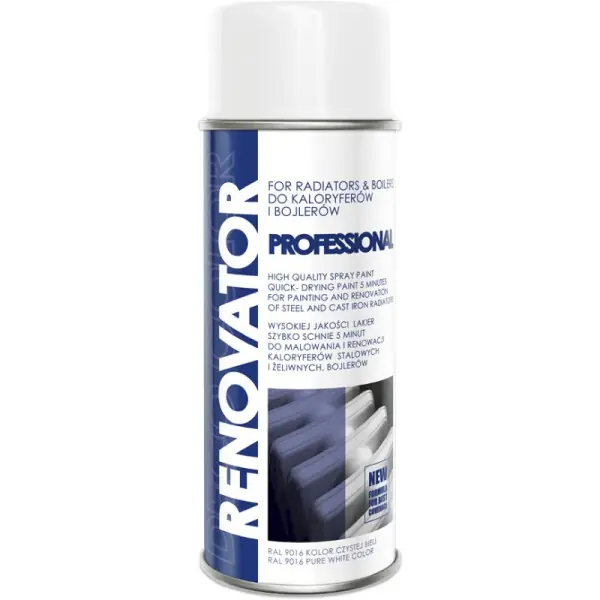 Nézd meg most Renovator Radiátor zománc oldószeres spray RAL 9016 fehér 400ml