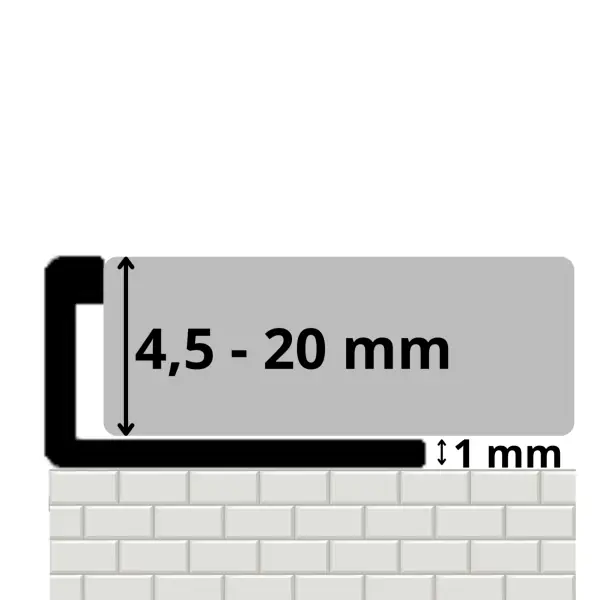Legkelendőbb Rodelux Alu L profil - 250cm - 8mm Eloxált ezüst